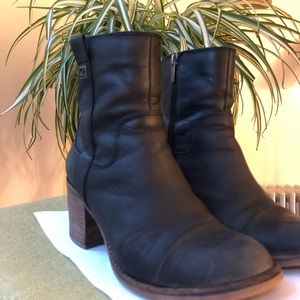 sperry top-sider • leather ankle boot / 5, black